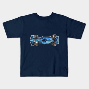 Racing Car in watercolours pattern illustration, Formula 1 watercolours Kids T-Shirt